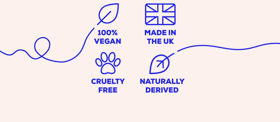 Products are 100% vegan, made in the UK, cruelty free and naturally derived.