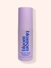 Bottle of One Hot Mama Revitalising face & body mist. This mist helps soothe and revitalise your face and body during pregnancy.