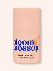 Lovely Jubbly Bust firming gel in blush pump, to brighten and tighten skin on the neck and chest.
