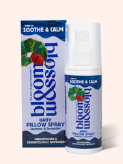 Baby pillow spray to help babies sleep at night. The Very Hungry Caterpillar Baby Pillow Spray bottle and carton.